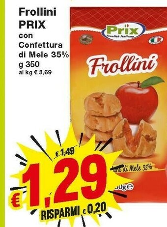 Prix Quality Frollini offerta