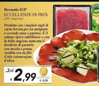 Prix Quality Bella stagione Bresaola offerta