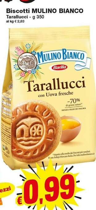 Prix Quality Barilla Biscotti Mulino bianco offerta