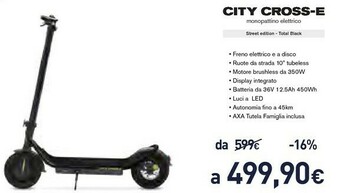 Unieuro Ducati City Cross-E Monopattino Elettrico offerta