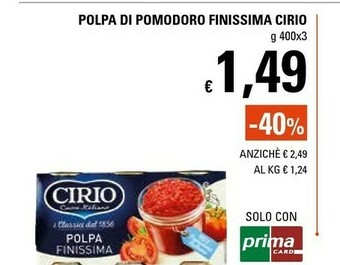 Basko Cirio Pomodori pelati offerta