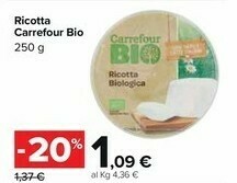Carrefour Market Carrefour Bio Ricotta offerta