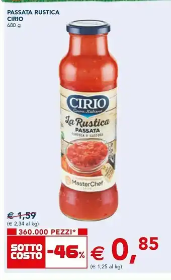 Esselunga Cirio La Rustica Passata 680 G(ml) offerta