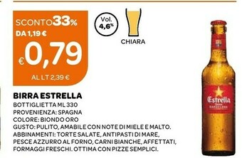 Ekom Estrella Birra offerta