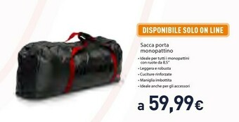 Unieuro Ducati Sacca Porta Monopattino offerta