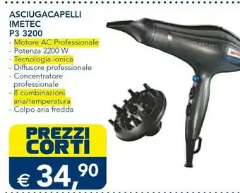 Esselunga Imetec Salon Expert P3 3200 Nero, Grigio 2200 W offerta