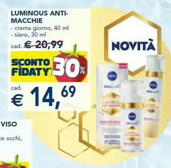 Esselunga Nivea Lumionous Antimacchie offerta