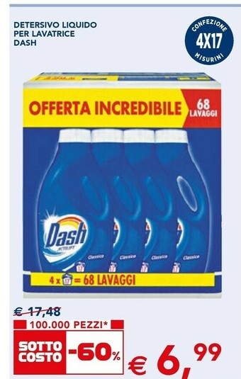 Esselunga Dash Detersivo Liquido Per Lavatrice offerta