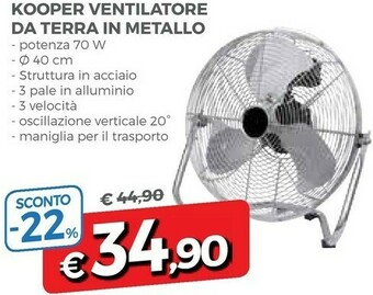 A&O Kooper Ventilatore offerta