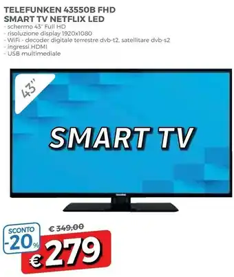 Famila Telefunken Tv Led 43 offerta