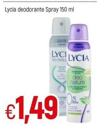 Famila Lycia Deodorante offerta