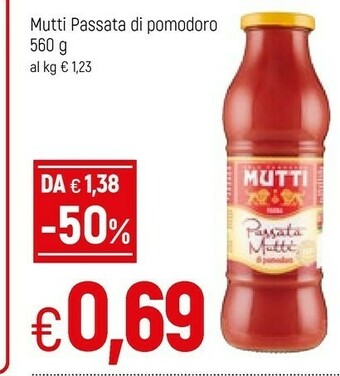 Famila Mutti Passata di pomodoro offerta