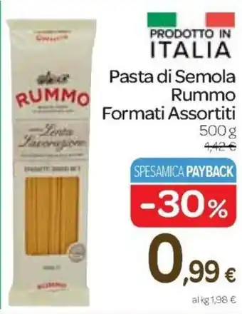 Carrefour Express Rummo Pasta Di Semola Formati Assortiti 500 g offerta