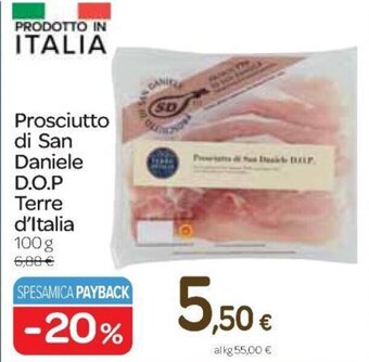 Carrefour Express Prosciutto di San Daniele D.O.P Terre d'Italia 100 g offerta