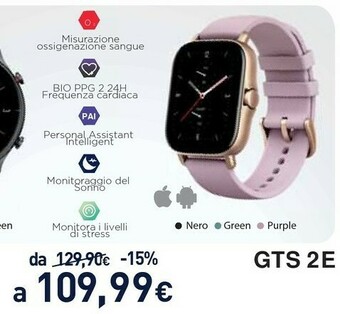 Unieuro Amazfit GTS 2 Mini 3,94 Cm (1.55") 40 Mm AMOLED Rosa offerta