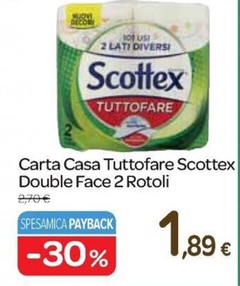 Carrefour Express Scottex Carta Casa Tuttofare Double Face 2 rotoli offerta