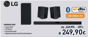 Unieuro LG SN5R.DEUSLLK Altoparlante Soundbar 4.1 Canali 520 W Nero offerta