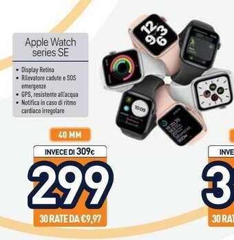 Unieuro Apple Watch SE OLED 40 Mm Oro GPS (satellitare) offerta