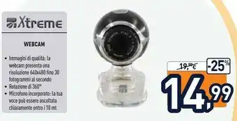 Unieuro Xtreme 33856 Webcam 2 MP 640 X 480 Pixel USB 2.0 Nero, Trasparente offerta