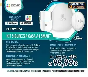 Ezviz A1 Sistema Di Allarme Di Sicurezza Wi-Fi Bianco