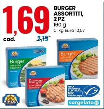 Eurospin Burger Assortiti, 2 Pz 160 g offerta