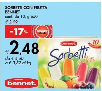 Bennet Bennet Sorbetti Con Frutta offerta