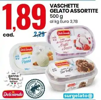 Eurospin Vaschette Gelato Asssortite 500g offerta
