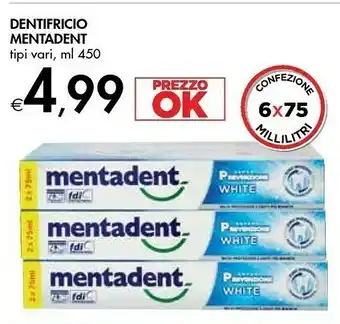 Bennet Mentadent Dentifricio White offerta