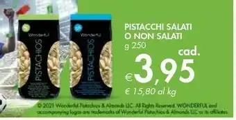 Bennet Pistacchi Salati O Non Salati 250 G offerta