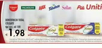 Bennet Colgate Dentifricio Total Whitening offerta