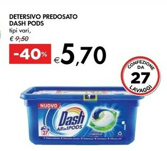 Bennet Dash Detersivo Predosato Pods offerta