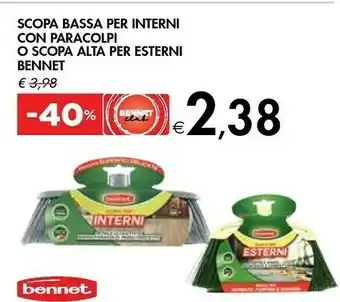 Bennet Bennet Copa Bassa Per Interni Con Paracolpi O Scopa Alta Per Esterni offerta