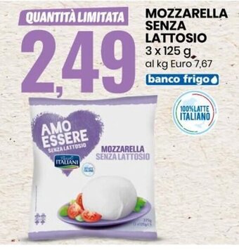 Eurospin Mozzarella Senza Lattosio 3 x 125 g offerta