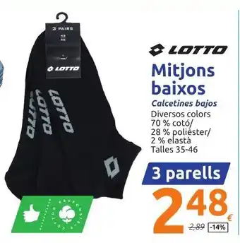Action Lotto Mitjons baixos offerta