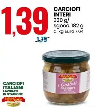 Eurospin Carciofi Interi 330 g / sgocc. 182 g offerta