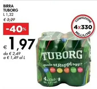 Bennet Tuborg Birra 1,32 L offerta
