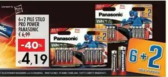 Bennet Panasonic 6+2 Pile Stilo Pro Power offerta