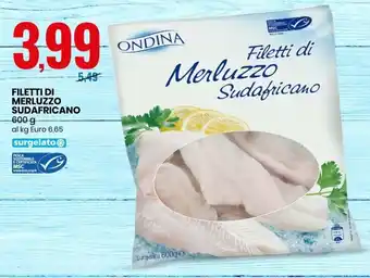 Eurospin Filetti Di Merluzzo Sudafricano 600g offerta