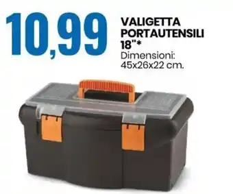 Eurospin Valigetta Portautensili 18''* 45x26x22cm offerta