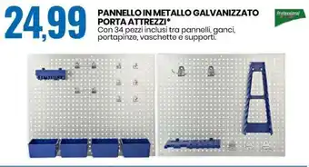 Eurospin Pannello in Metallo Galvanizzato Porta Attrezzi offerta