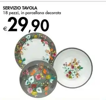 Bennet Servizio Tavola 18 Pezzi In Porcellana Decorata offerta