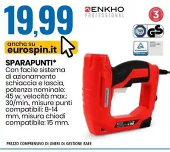 Eurospin Enkho Professional Sparapunti 15 mm offerta