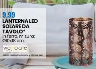 Lanterna LED Solare Da Tavolo Ø10x18cm