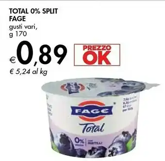 Bennet Fage Total 0% Con Mirtilli 170 G(ml) offerta