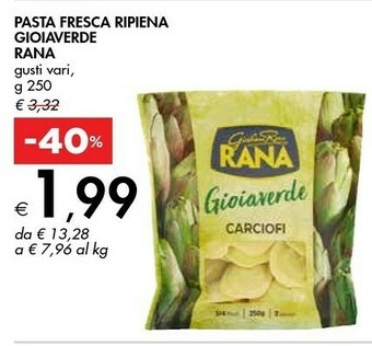 Bennet Rana Gioiaverde Carciofi 250 G(ml) offerta