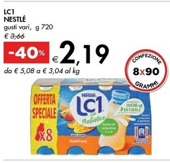 Bennet Nestlè LC1 Vital Fragola 720 G(ml) offerta