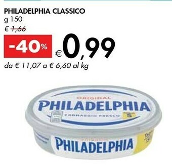 Bennet Mondelez Philadelphia Classico 150 G(ml) offerta