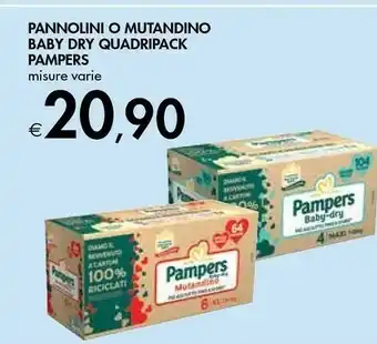 Bennet Pampers Pannolini/ Mutandino Baby Dry Quadripack offerta