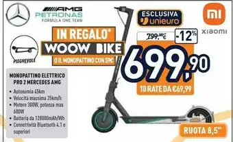 Unieuro Mercedes AMG Monopattino Elettrico Pro 2 offerta