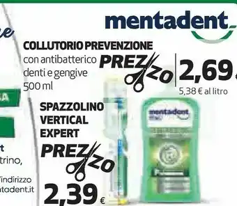Coop Mentadent Spazzolino Vertical Expert offerta